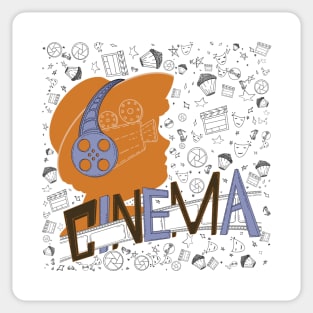 Cinema theme pattern Sticker